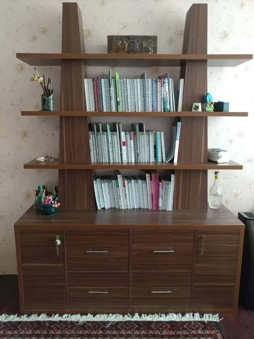 کتابخانه شلف|کتابخانه، شلف، قفسه‌های دیواری|شیروان (خراسان), |دیوار