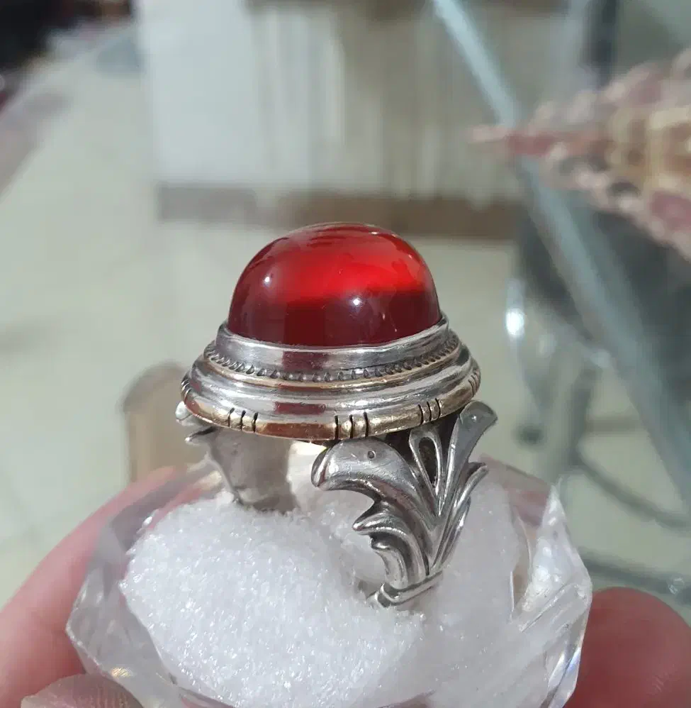 انگشتر عقیق آبدار با رکاب مهدی تبریز|جواهرات|تهران, شهرک طالقانی|دیوار