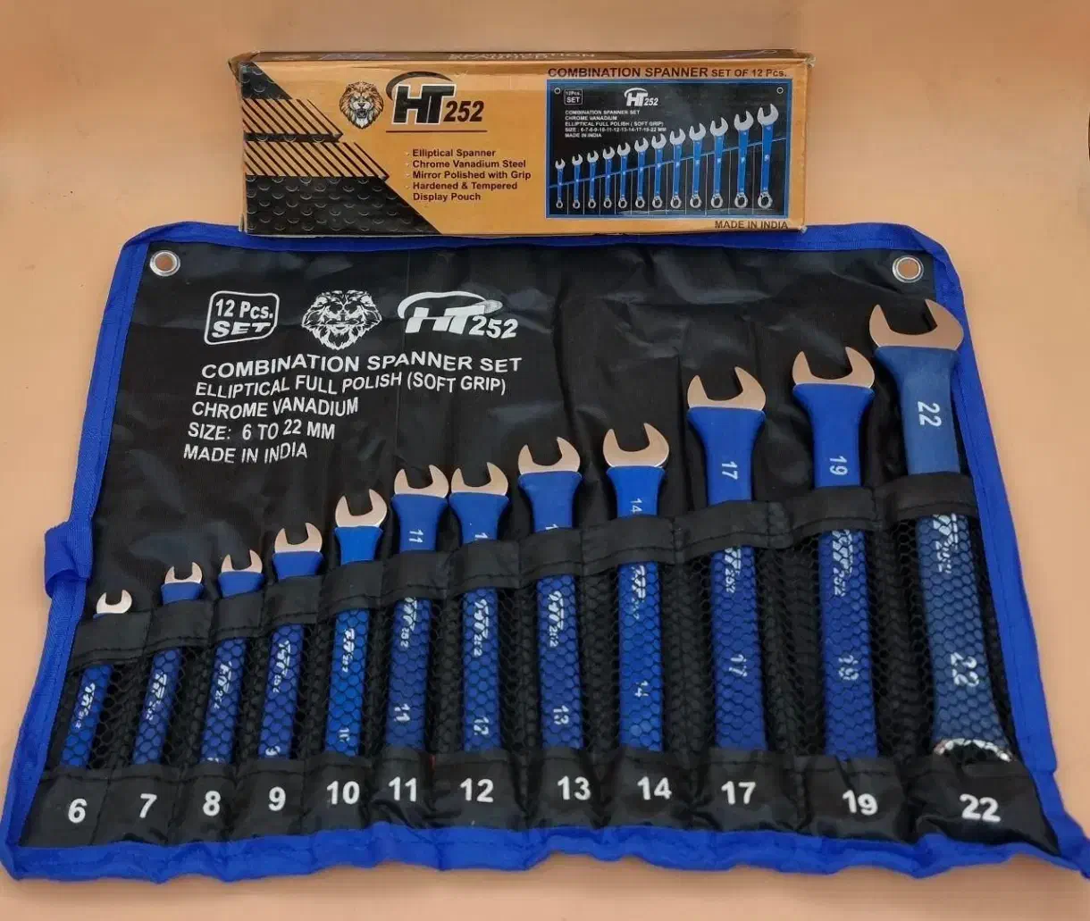 آچار یک سر رینگ یک سر تخت 12 عددی مدل HT252|ابزارآلات|هشتگرد, شهرک صنعتی هشتگرد|دیوار