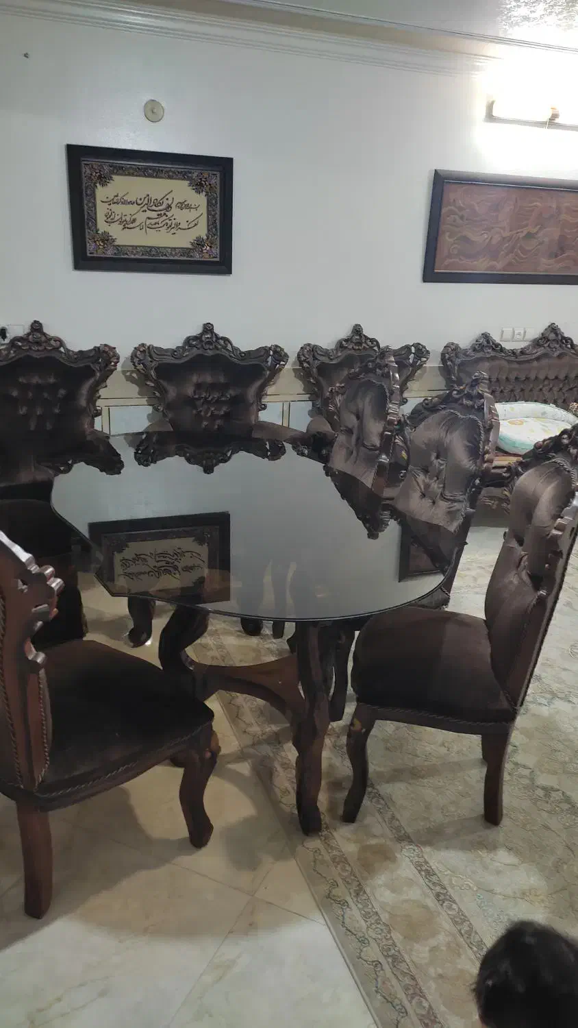 میز ناهار خوری 6نفره|میز و صندلی غذاخوری|شاهینشهر, گزبرخوار|دیوار