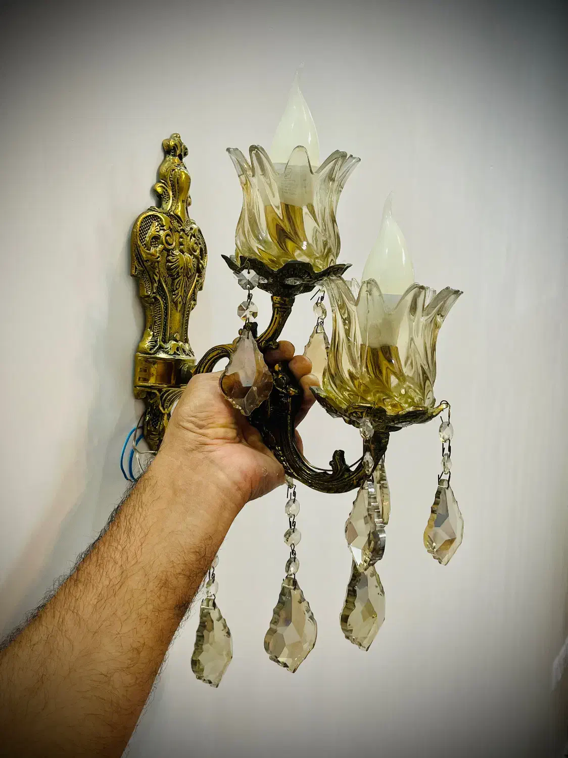 لوستر دیواری (برنز)|لوستر و چراغ آویز|اردبیل, |دیوار