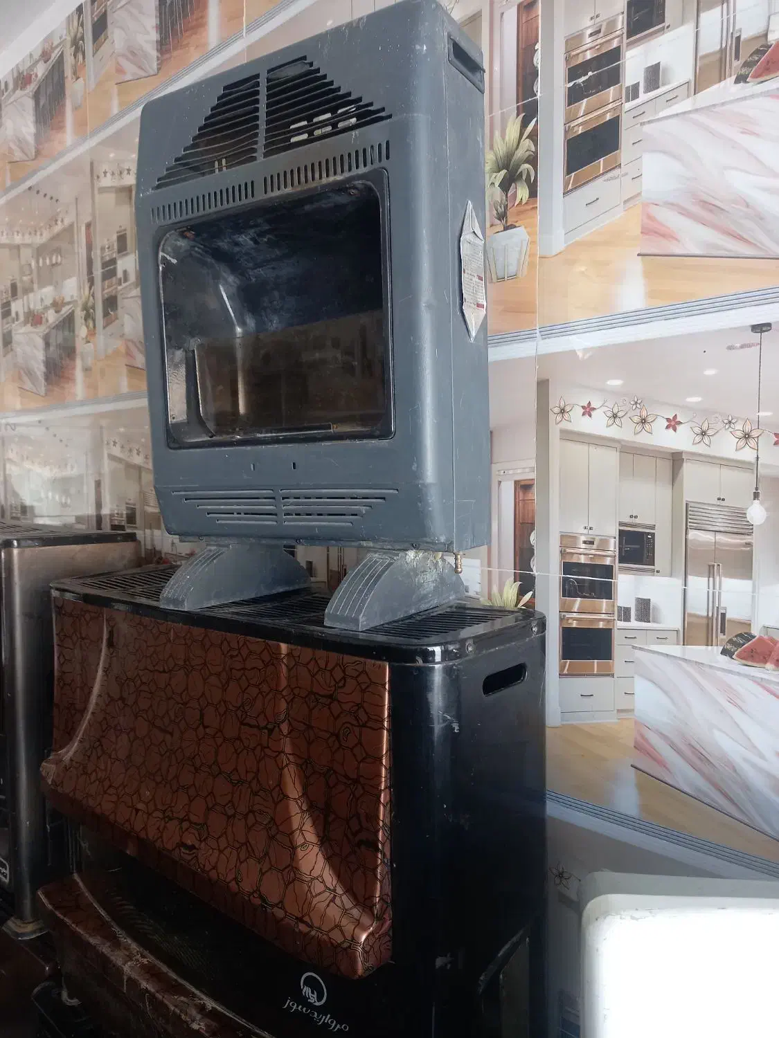 بخاری بدون دودکش|بخاری، هیتر، شومینه|بیرجند, |دیوار