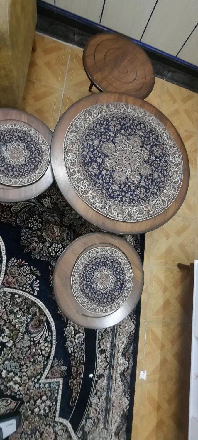 میز تلویزیون،میز عسلی جلو مبلی گرد|مبلمان خانگی و میز عسلی|زاهدان, |دیوار