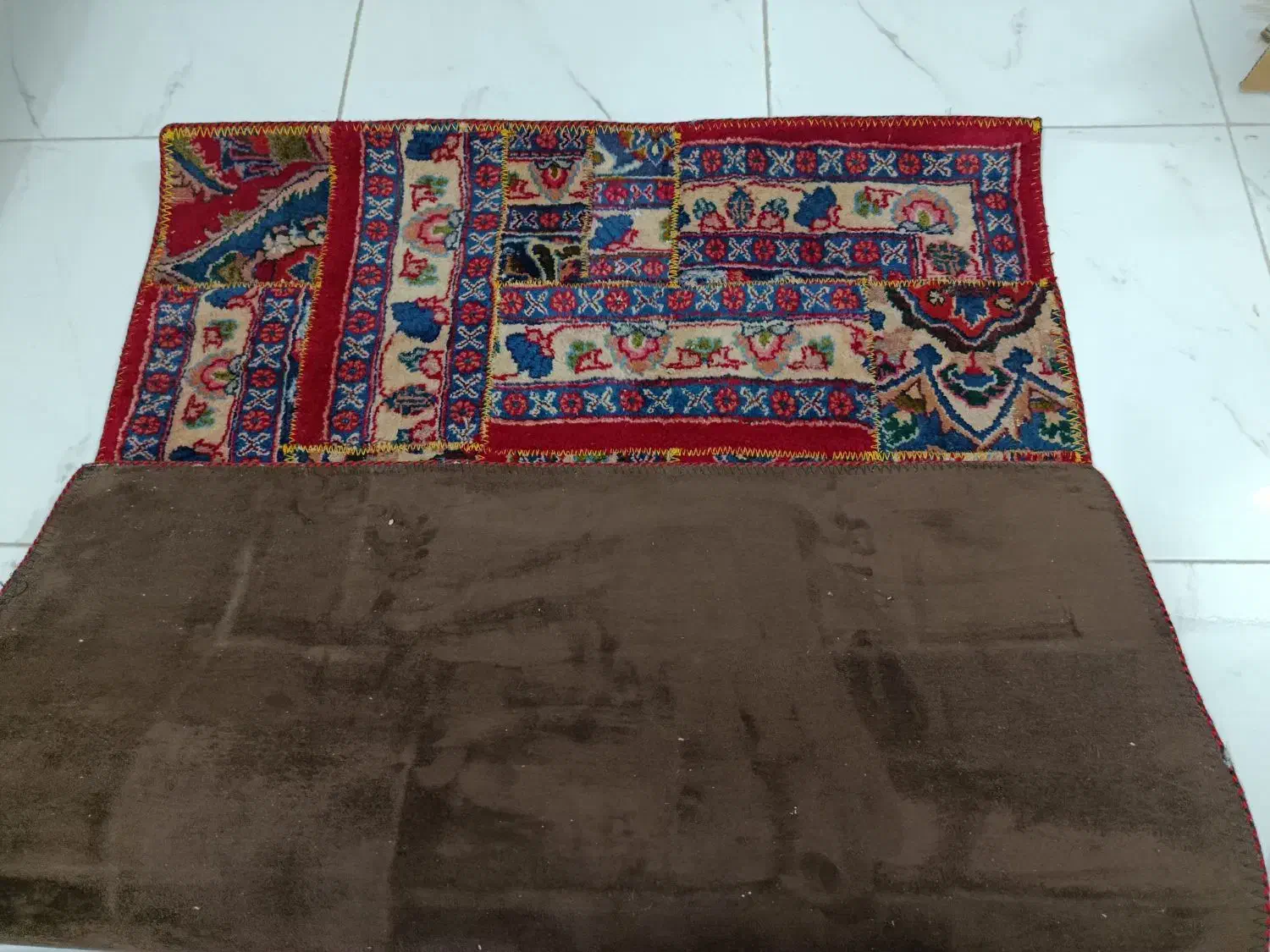 فرشینه چهل تکه خاتم دوزی|فرش|یزد, |دیوار