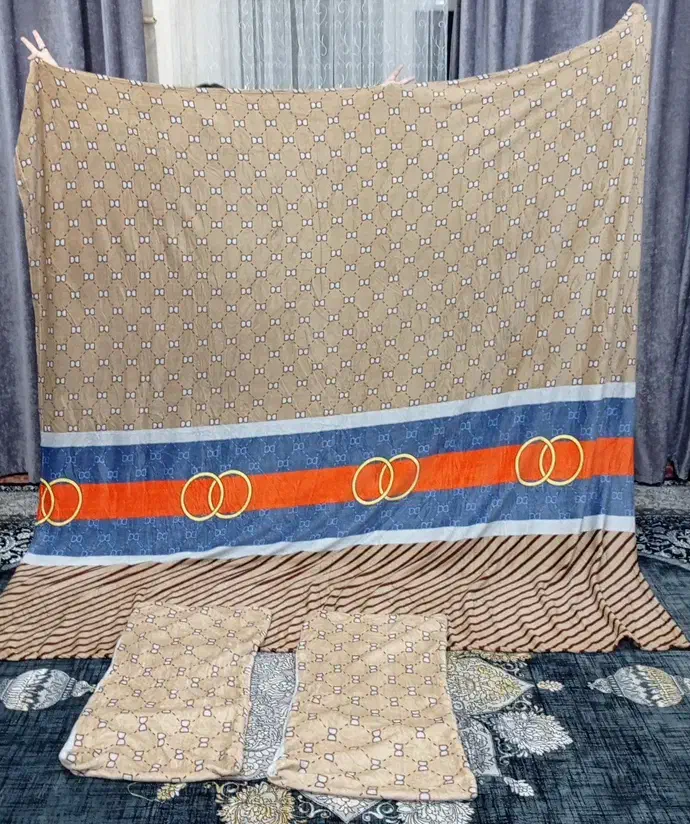 پتو دو نفره ژله ای و روبالشتی|رختخواب، بالش، پتو|دزفول, |دیوار