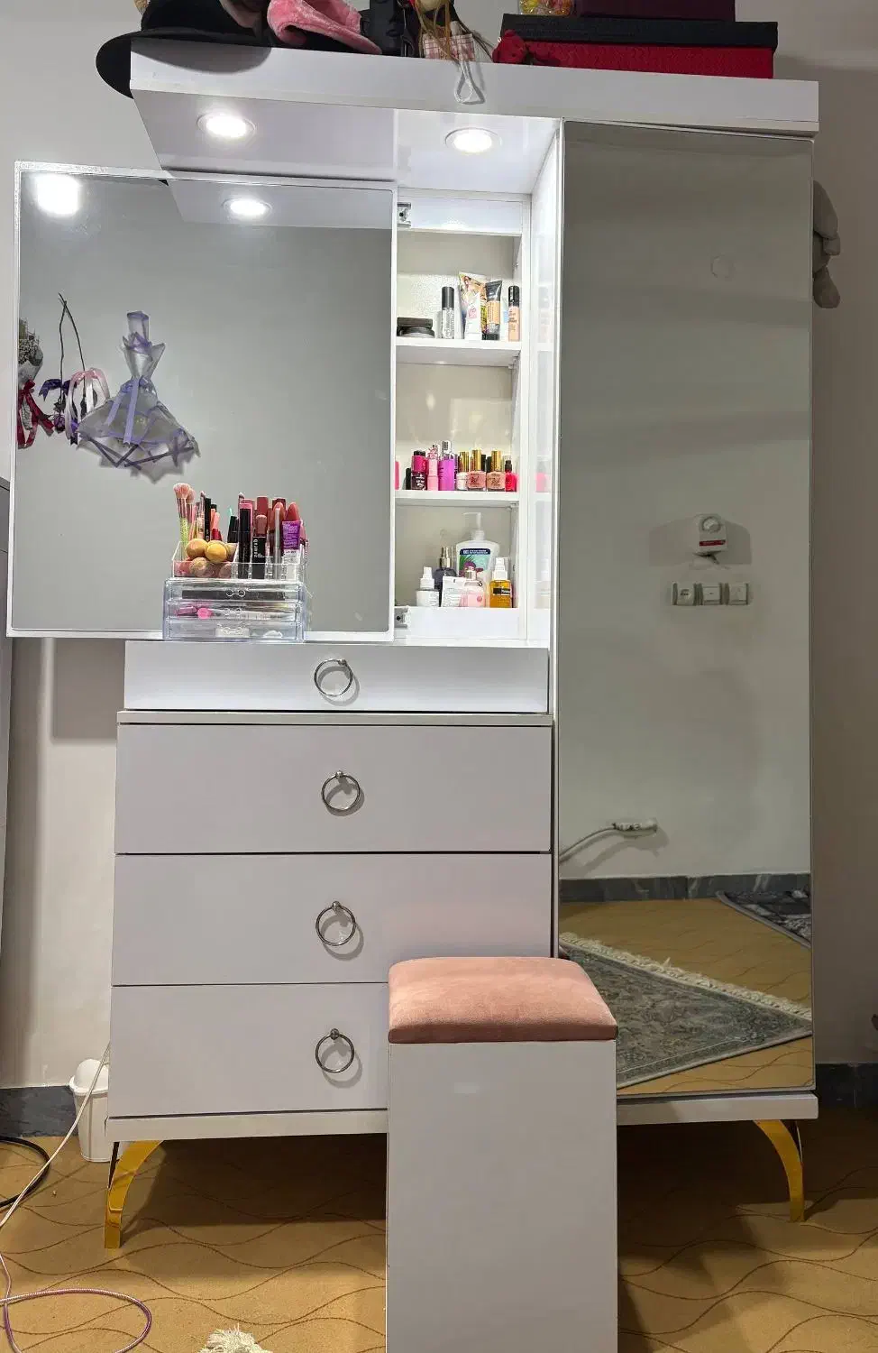 ست میز ارایشی حرفه ای|جاکفشی، کمد، دراور|کلاله, |دیوار