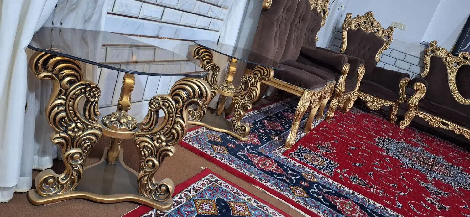 مبل سلطنتی ۹نفره|مبلمان خانگی و میز عسلی|مبارکه, |دیوار