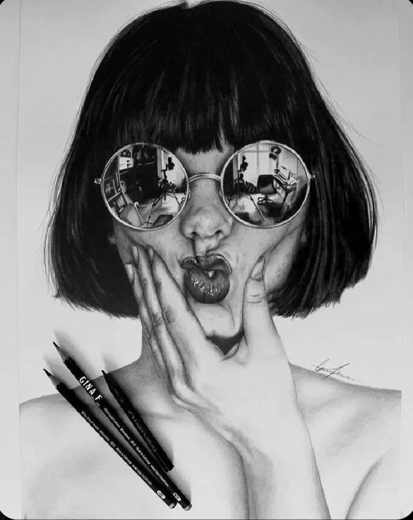 سفارش طراحی چهره سیاه قلم|خدمات پیشه و مهارت|شیراز, دشت چنار|دیوار