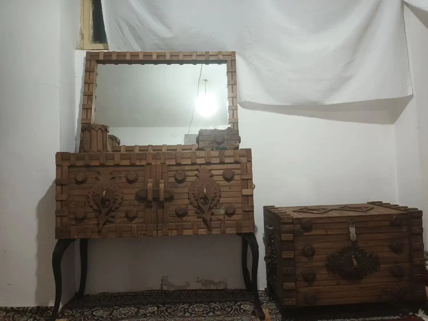 اینه وکنسول چوب|بوفه، ویترین، کنسول|سنندج, |دیوار