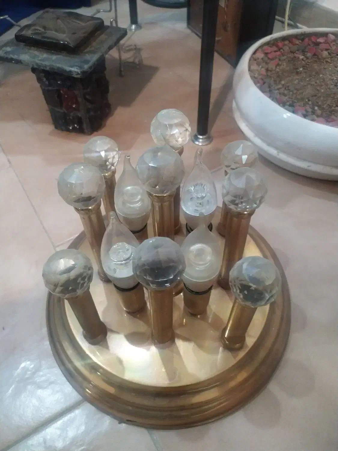 لوستر سقفی چهارشعله دوعدد|لوستر و چراغ آویز|پردیس, فاز ۳|دیوار