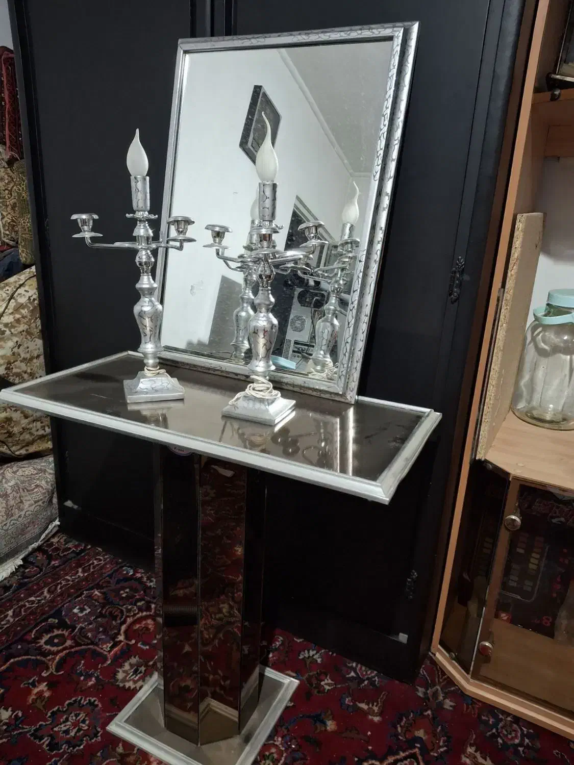 آینه وشمعدان|کلکسیون اشیاء عتیقه|اسدآباد, |دیوار