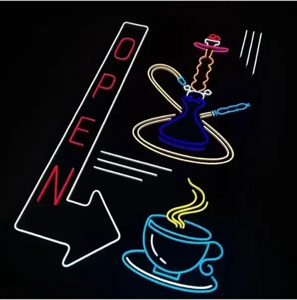 ساخت انواع تابلو های نئون|ریسه و چراغ تزئینی|لنجان, |دیوار