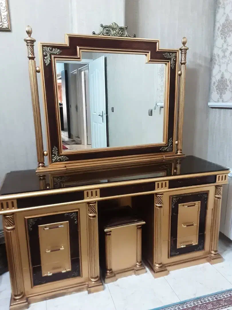 سرویس خواب دو نفره تمام چوب|تخت و سرویس خواب|قم, سالاریه|دیوار