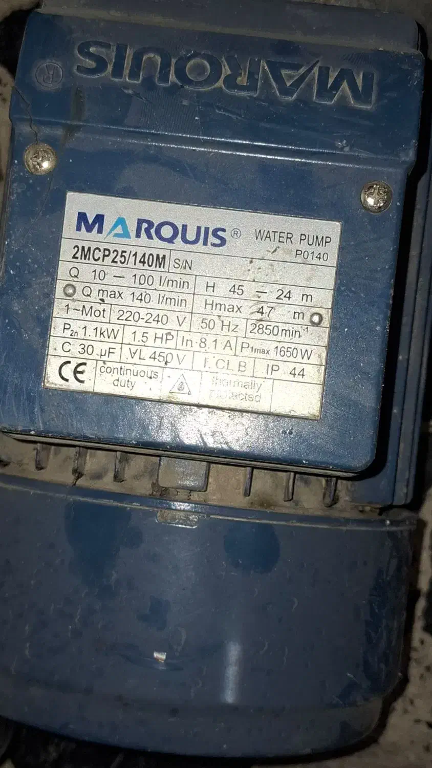 پمپ آب ۱/۵ اسب|مصالح و تجهیزات ساختمان|تهران, پرستار|دیوار