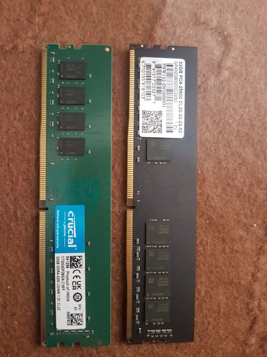 رم کامپیوتر  ۳۲×۲ گیگابایت DDR4 کروشیال و Geil|قطعات و لوازم جانبی رایانه|بجنورد, |دیوار