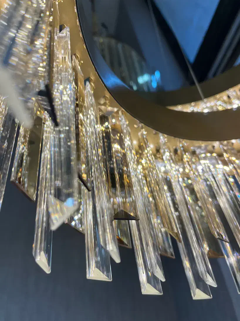 لوستر کریستال آرتین مدرن ۶۰×۴۰ دوطبقه|لوستر و چراغ آویز|تهران, نیروی هوایی (پیروزی)|دیوار