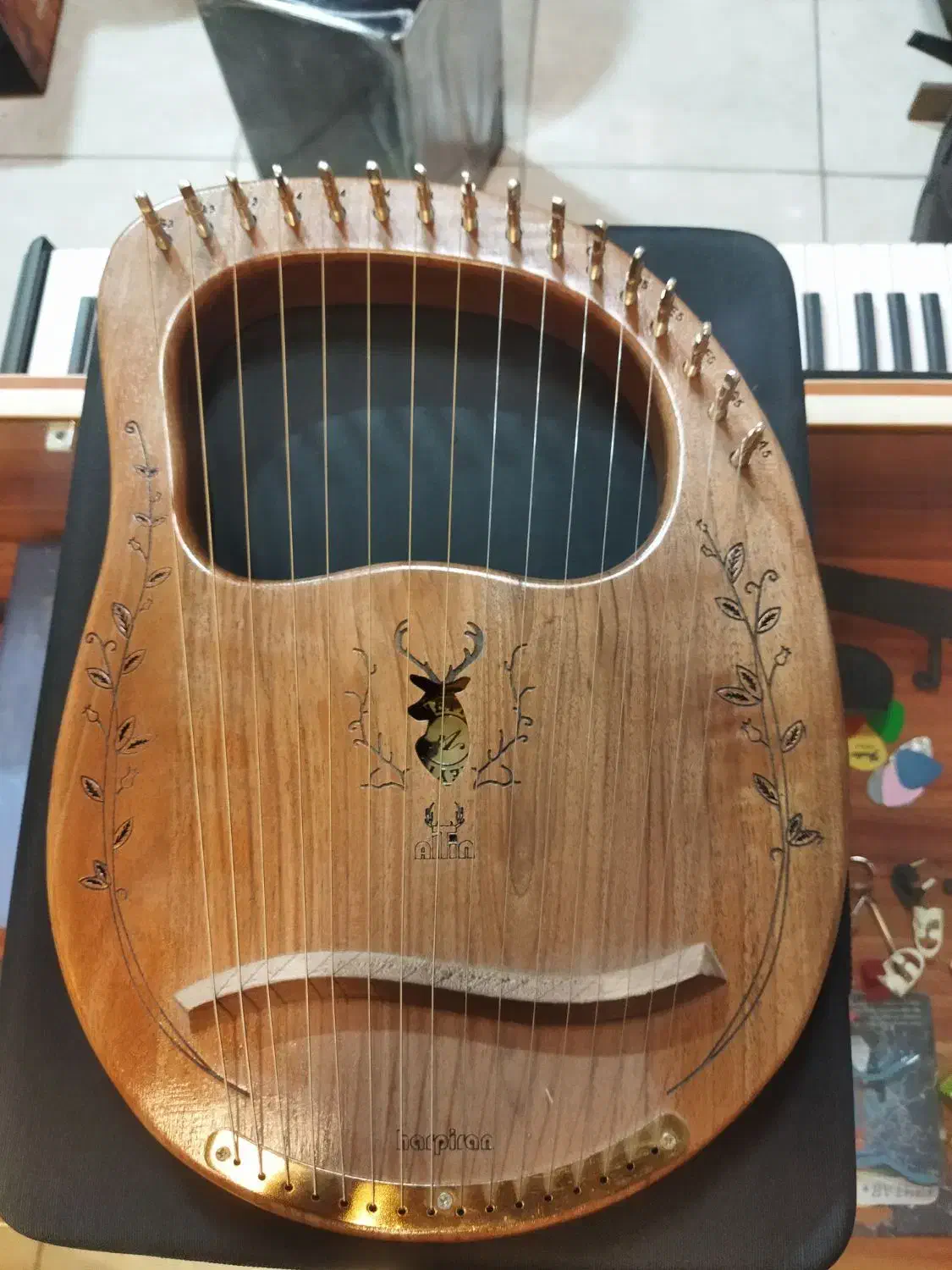 چنگ رومی مدل آلتین فروشگاه موسیقی دنیای هنرلاهیجان|سازهای سنتی|لاهیجان, کوه بیجار|دیوار