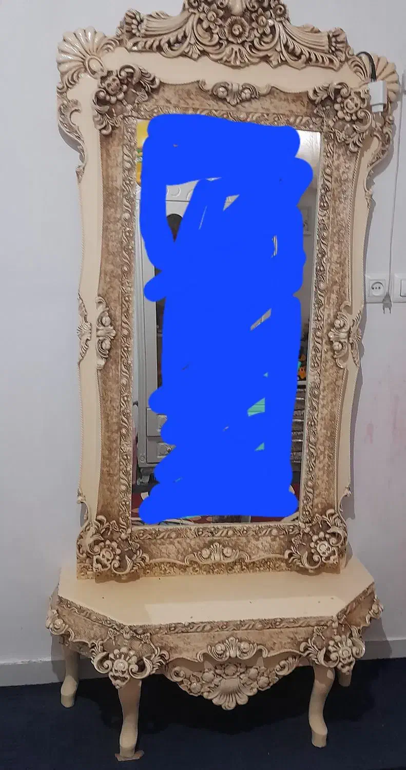 آینه کنسول سایز بزرگ|بوفه، ویترین، کنسول|اسدآباد, |دیوار