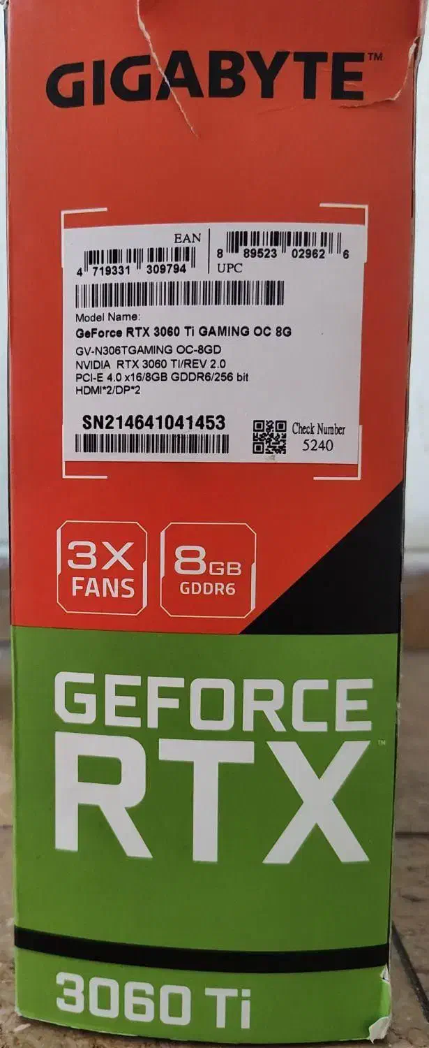 کارت گرافیک GigaByte Aorus RTX 3060 ti|قطعات و لوازم جانبی رایانه|بابل, |دیوار