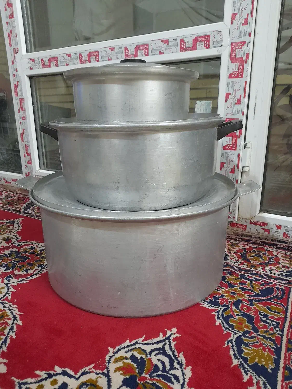 قابلمه روحی ۳ عدد قدیمی|ظروف پخت‌وپز|فولادشهر, مسکن مهر فولادشهر|دیوار