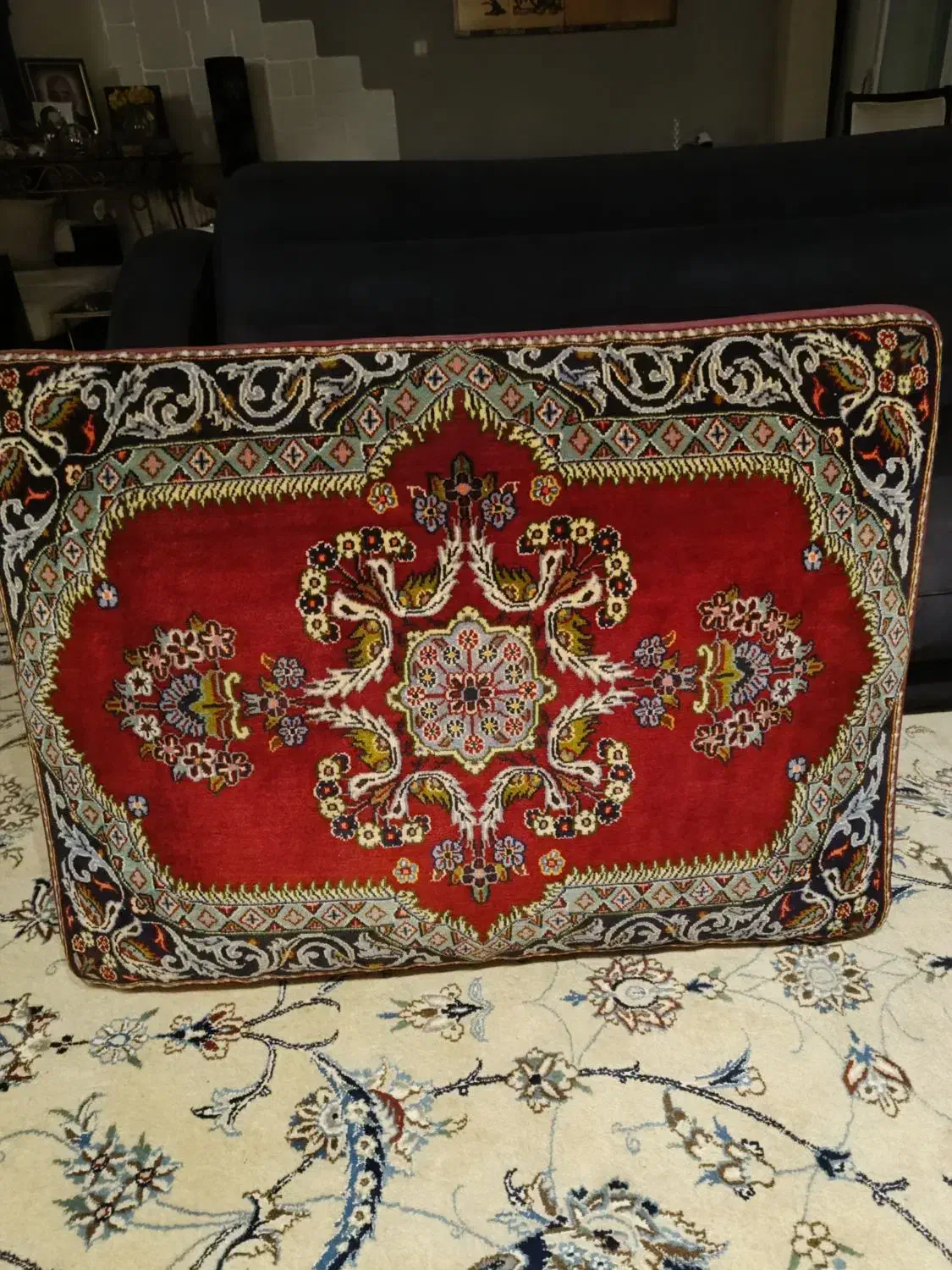 یک جفت پشتی دستباف کاشان|پشتی|تهران, تهرانپارس جنوبی|دیوار