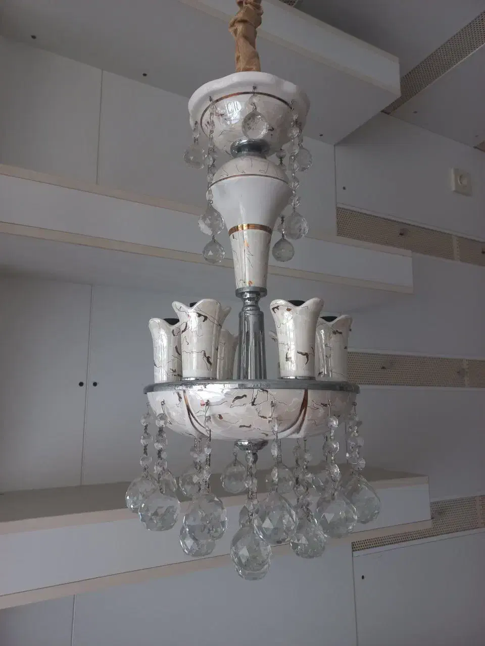 لوستر 6 شعله یونیک و پرنور اعلا و درجه یک|لوستر و چراغ آویز|ساری, |دیوار