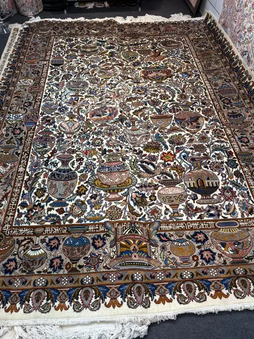 جفت ۱۲ متری دست دوم فرش دستباف کاشمر|فرش|کاشمر, |دیوار