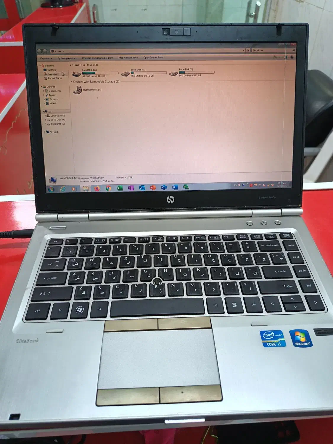 لپ تاپ اچ پی 8460p کورا5 نسل2|رایانه همراه|باغ ملک, |دیوار