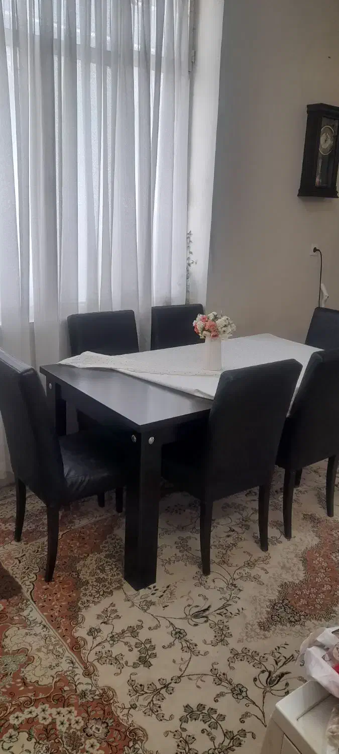 میز نهارخوری شش نفره|میز و صندلی غذاخوری|رزن, |دیوار