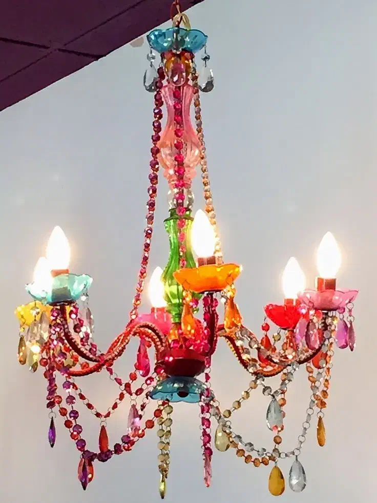 لوستر کریستال تک‌رنگ و رنگارنگ از 4 تا 30 شعله|لوستر و چراغ آویز|تهران, ایرانشهر|دیوار