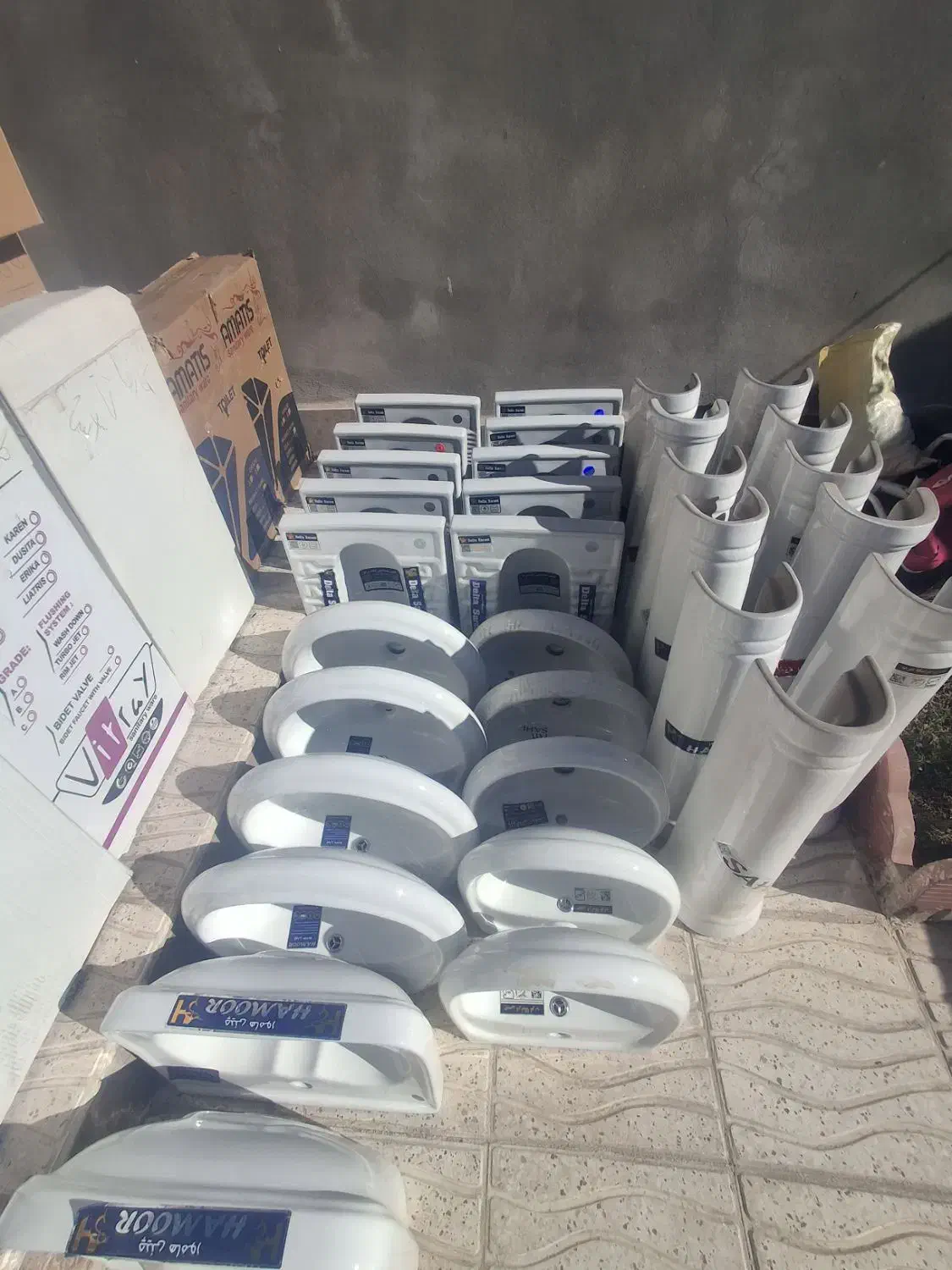 انواع روشویی و فرنگی و فلش تانک|لوازم سرویس بهداشتی|ازنا, |دیوار