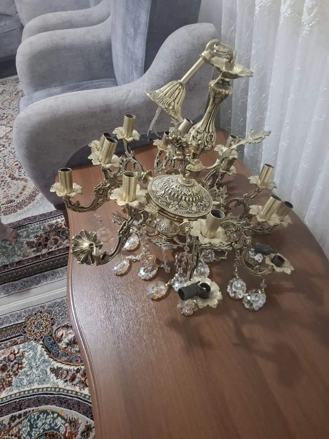 لوستر ۸شاخه درحدنو|لوستر و چراغ آویز|خرمدره, |دیوار