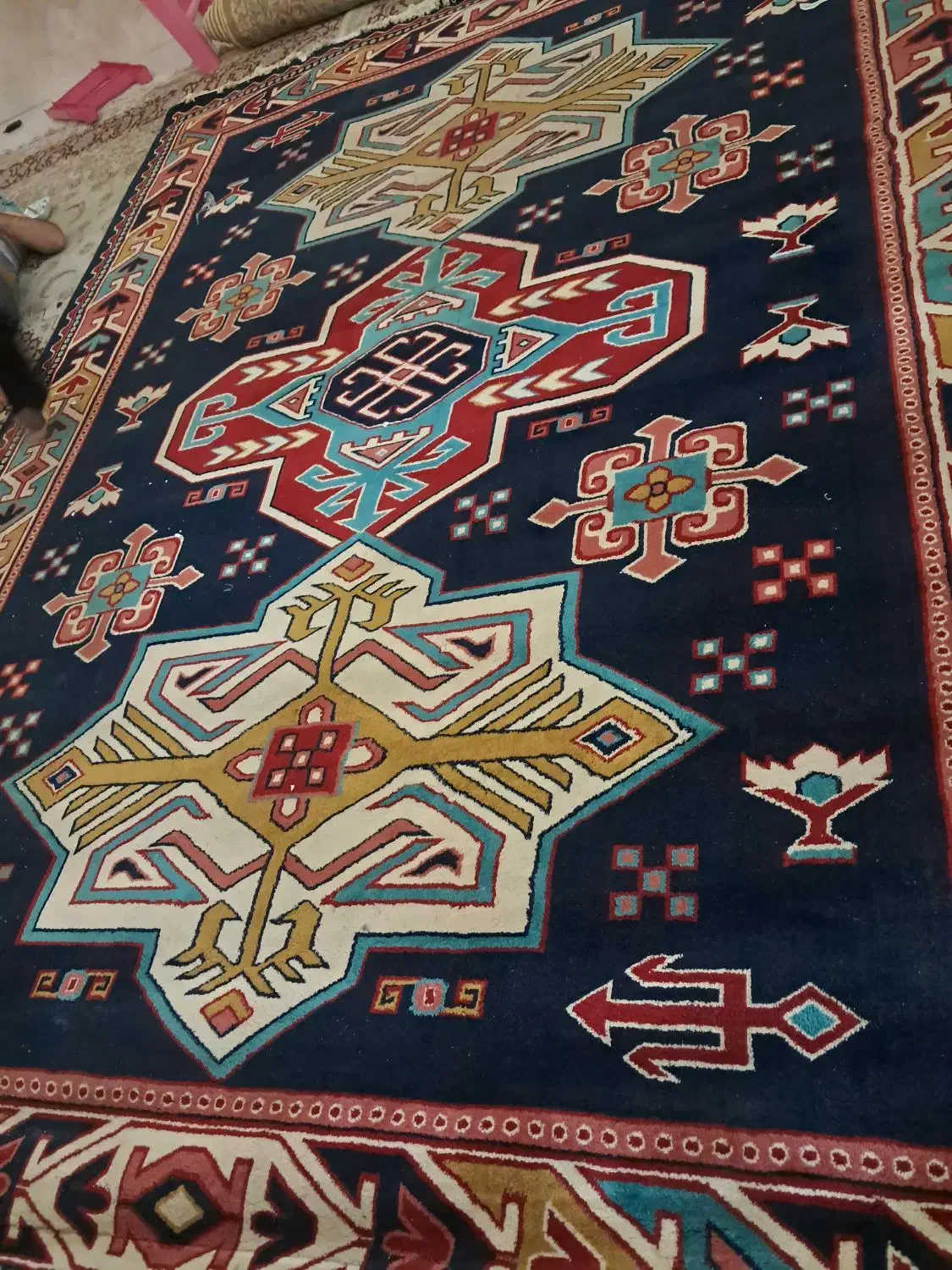 گلیم فرش پرز دار|گلیم، جاجیم، گبه|خرمآباد, |دیوار