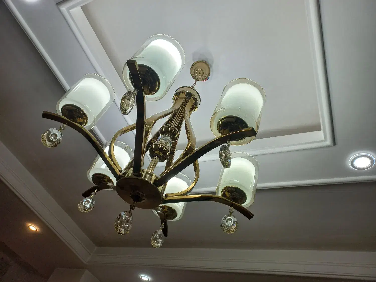 لوستر ۶شاخه|لوستر و چراغ آویز|بهارستان, |دیوار