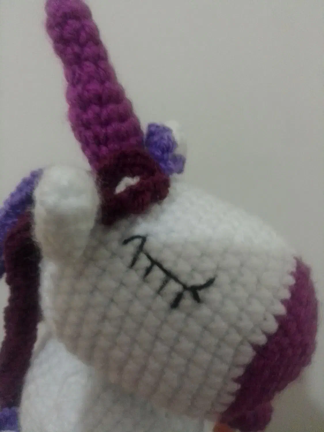 عروسک اسب تکشاخ بافتنی|اسباب‌بازی بچه|بجنورد, |دیوار