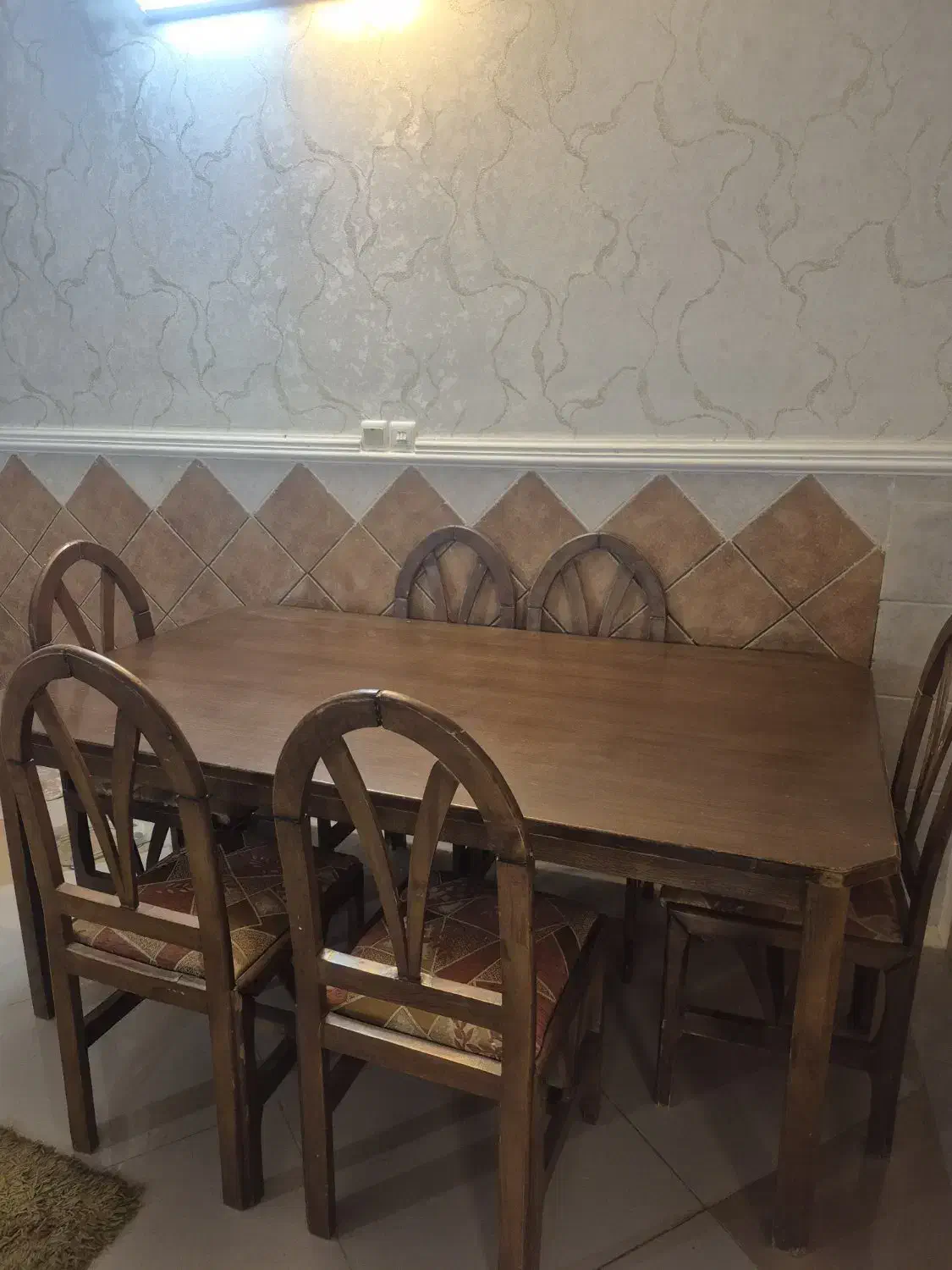 میز ناهارخوری چوب|میز و صندلی غذاخوری|صدرا-فارس, فاز ۱|دیوار