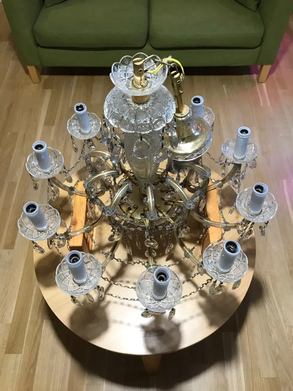 شش لوستر کریستال قدیمی خارجی|لوستر و چراغ آویز|تهران, میرداماد|دیوار