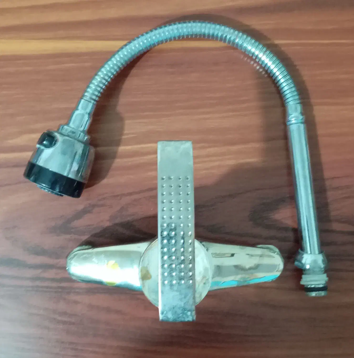 شیر اهرمی برنز سنگین شیبه با علمک ظرفشویی|لوازم سرویس بهداشتی|سلماس, |دیوار