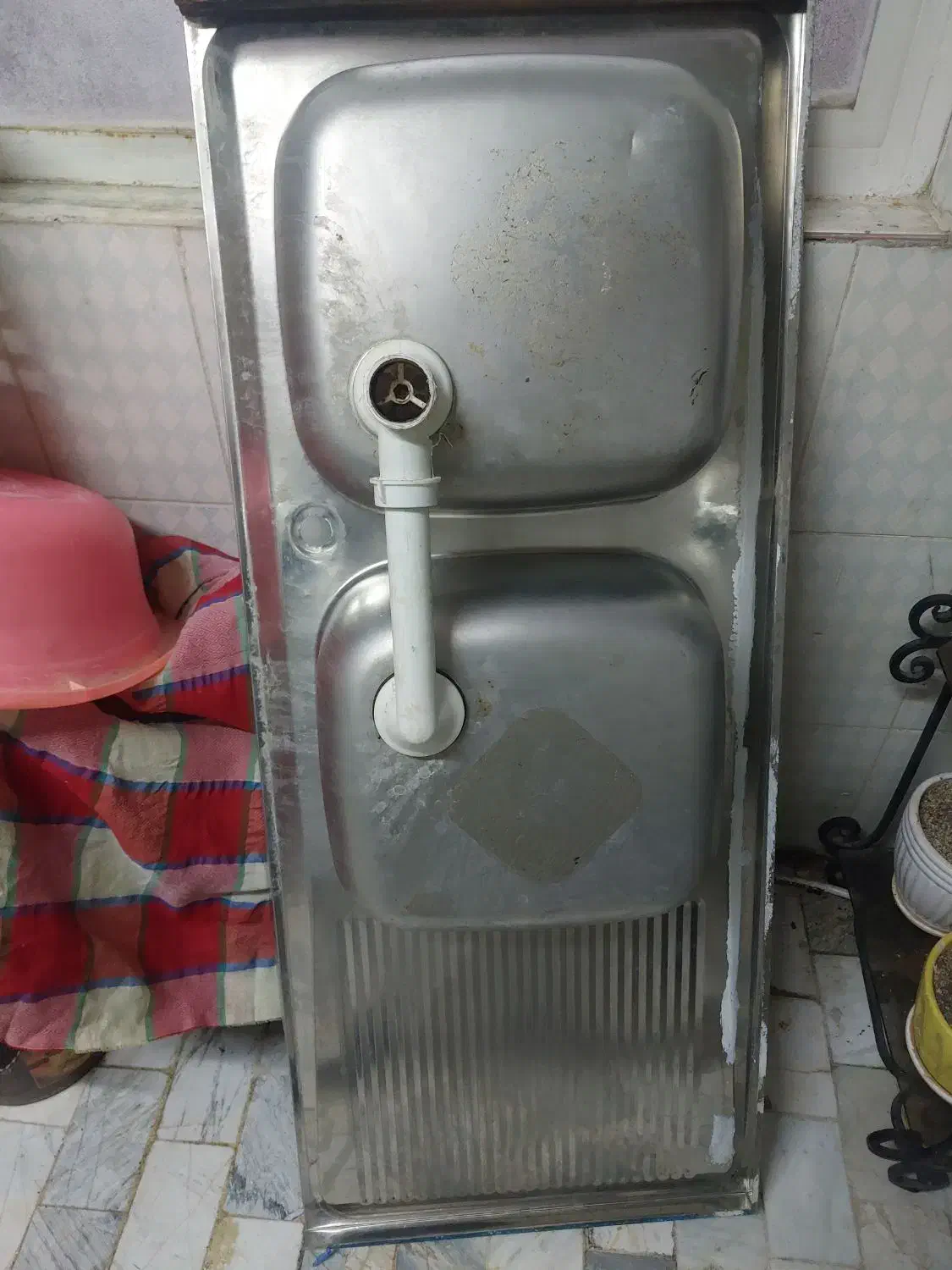 سینک دو لگنه رو کار|مصالح و تجهیزات ساختمان|کرج, شهرک جهاننما|دیوار