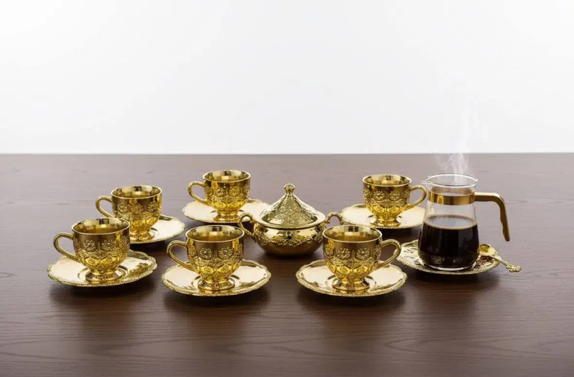 فنجان طلایی میوه خوری شیرینی خوری|ظروف سرو و پذیرایی|چهاردانگه (تهران), |دیوار