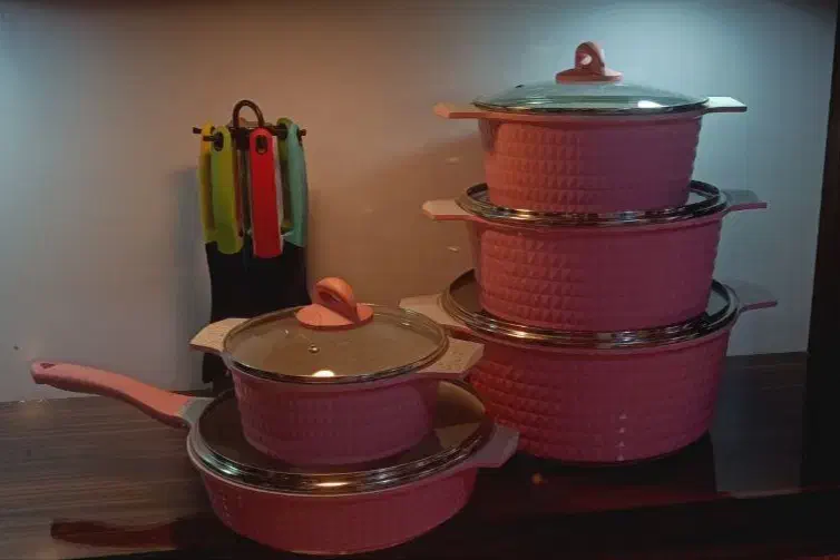 سرویس قابلمه 21 پارچه FESSLE|ظروف پختوپز|هشتگرد, هشتگرد قدیم|دیوار