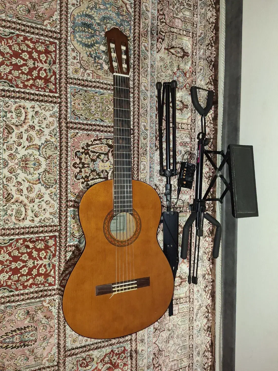 گیتار یاماها c40 با لوازم نو|گیتار، بیس، امپلیفایر|کرج, حسن آباد|دیوار