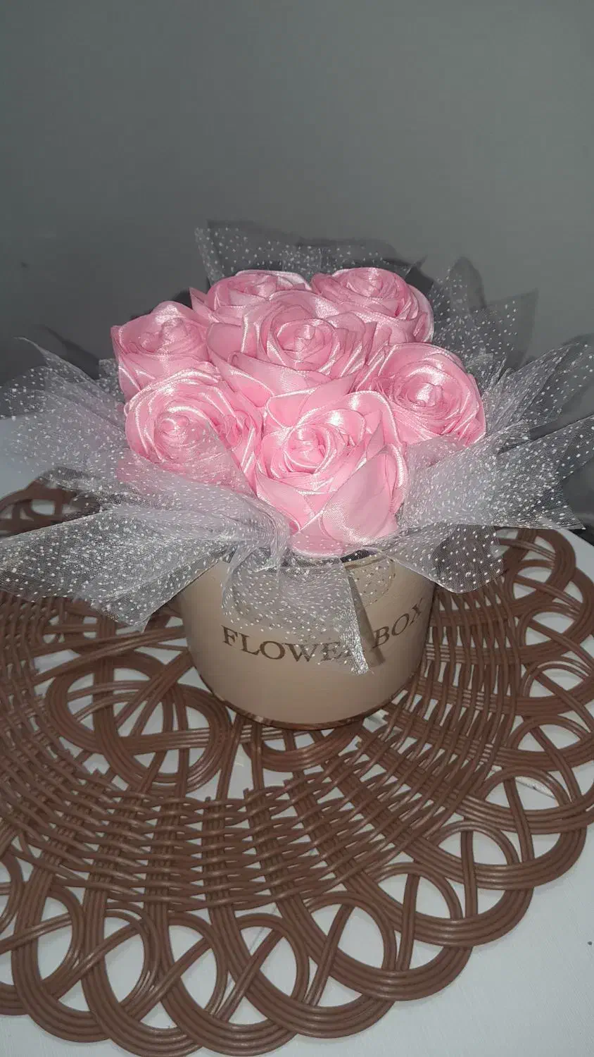 گل رز جاودان(روبان)|گل مصنوعی|رودبنه, |دیوار