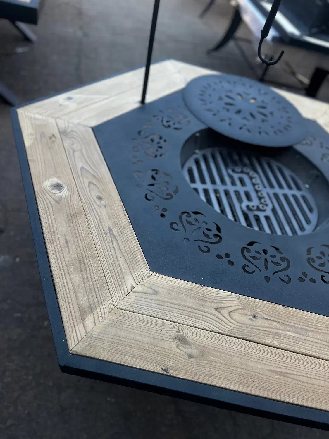 میز اتشدان شش ضلعی دو حالته گازی هیزمی|بخاری، هیتر، شومینه|تهران, صفا|دیوار