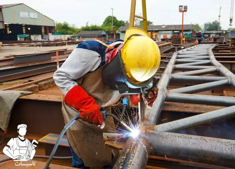 جوشکاری ساختمان ، اجرای نبشی کشی، والپست وادار|خدمات پیشه و مهارت|چرام, |دیوار