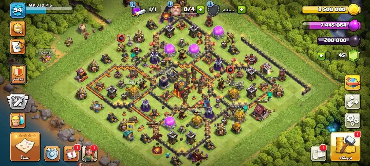 اکانت کلش لول تان ۱۲|کنسول، بازی ویدئویی و آنلاین|شهریار, شهرک امیریه|دیوار