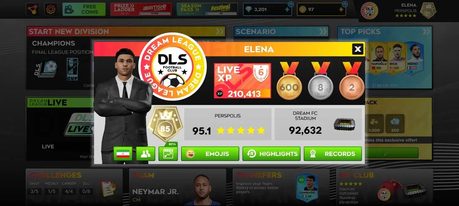 اکانت تمام فول درملیگ 2025|کنسول، بازی ویدئویی و آنلاین|تهران, شمشیری|دیوار