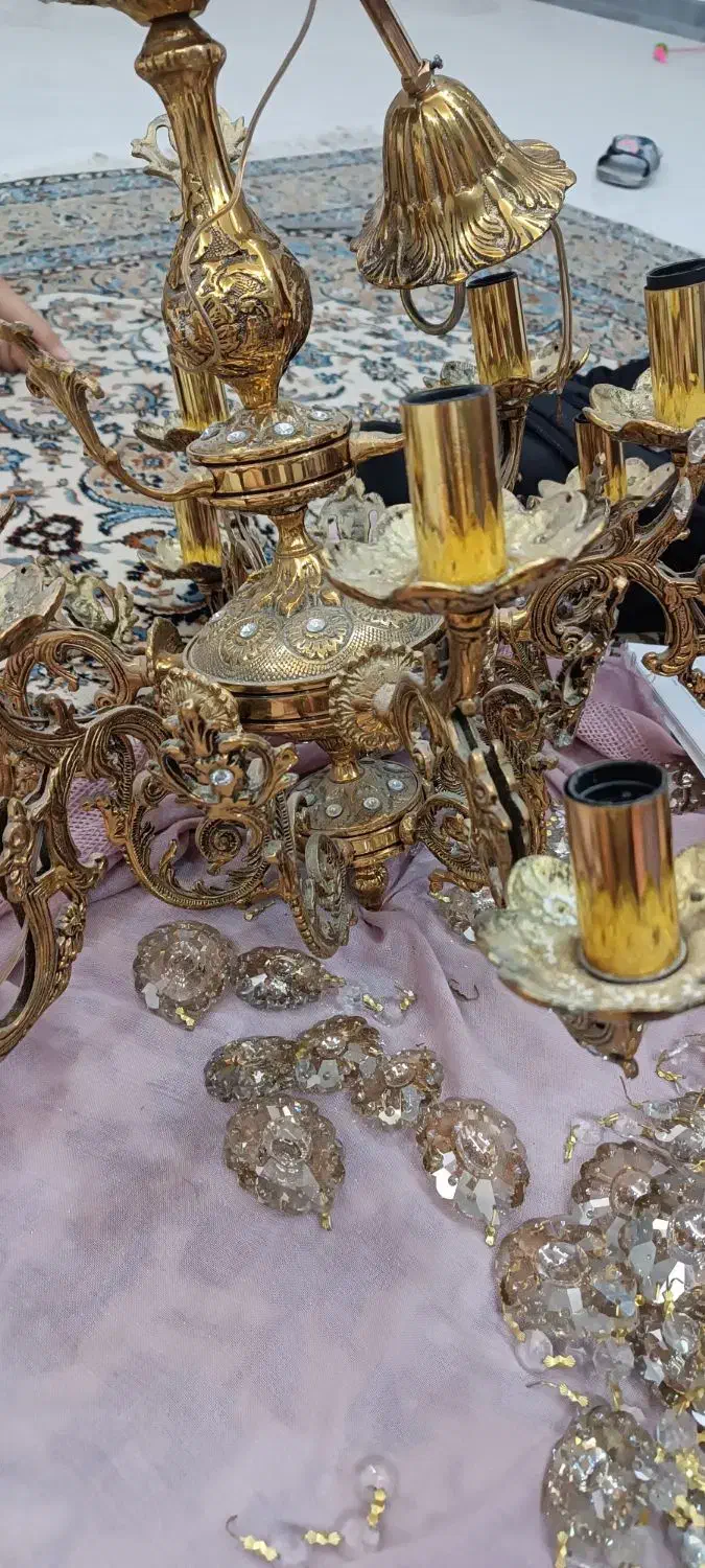 لوستر ۶شاخه ۱۲لامپ|لوستر و چراغ آویز|نسیمشهر, |دیوار