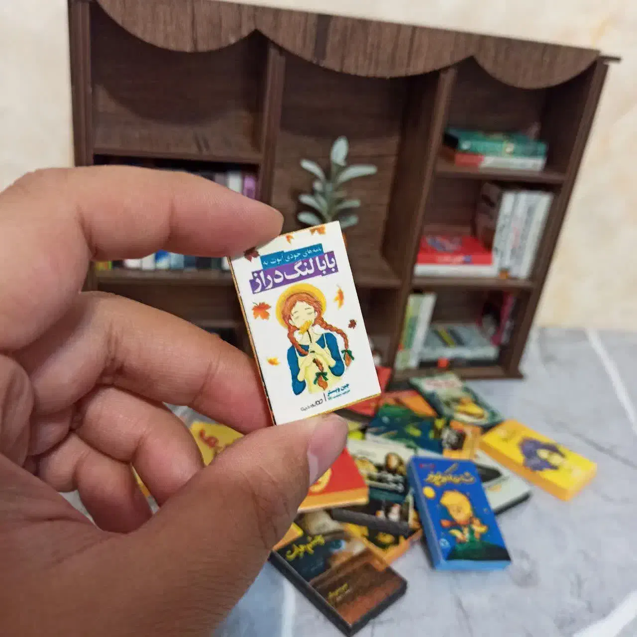 ماکت کتابخانه مینیاتوری کادویی|کتابخانه، شلف، قفسههای دیواری|سهند, |دیوار