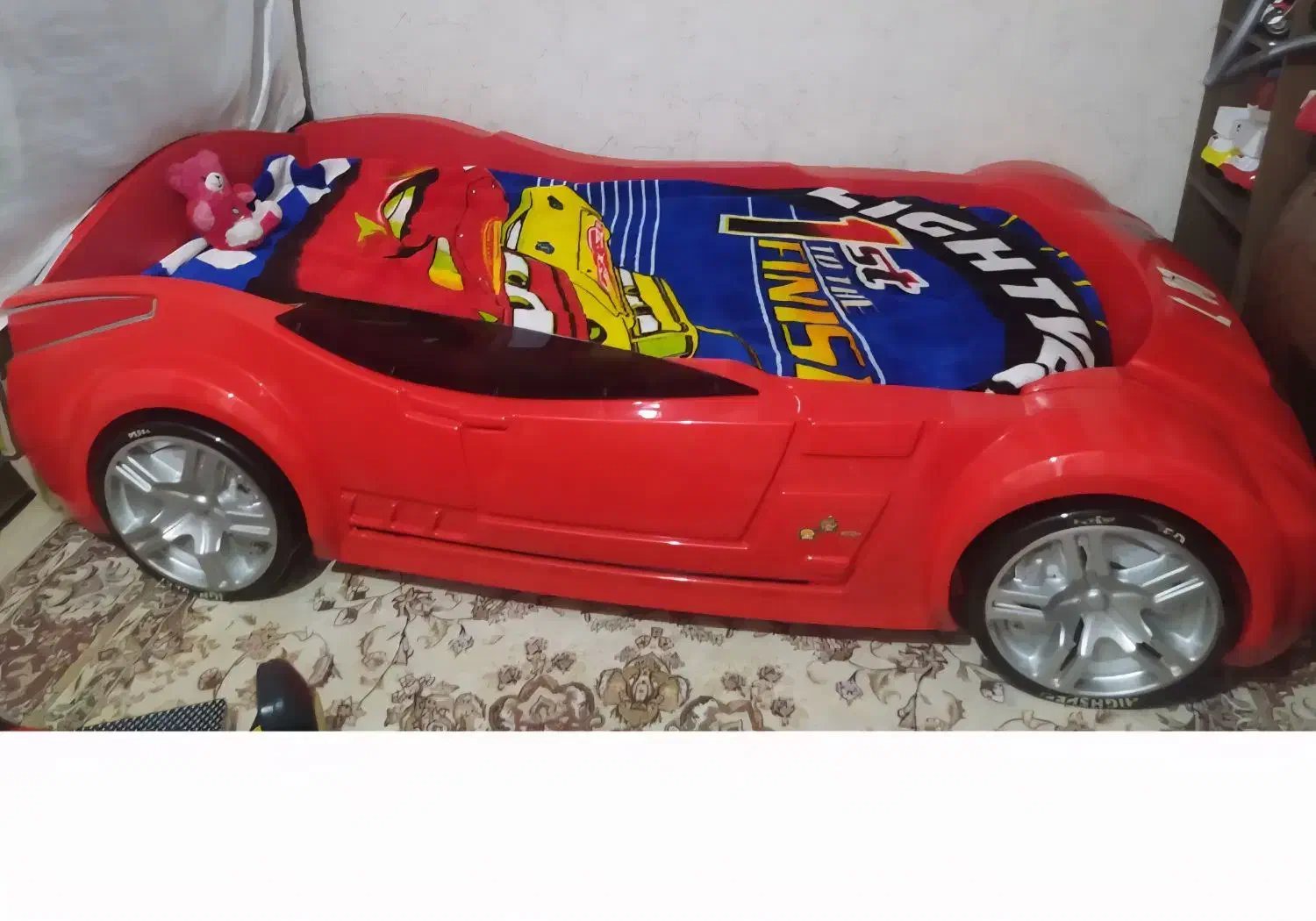 تخت و دراور کودک ماشین|اسباب و اثاث بچه|کرج, باغستان|دیوار